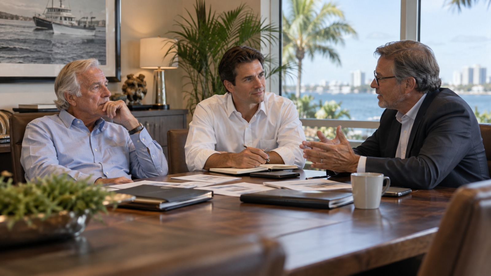 Business owner reflecting on goals during a coaching conversation